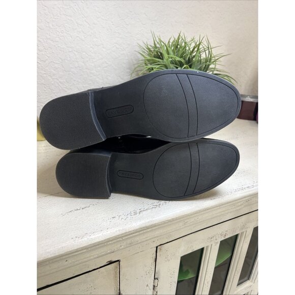 FRYE & CO GIOVANNA BLACK Stacked Heel Boots 8 W-W/9M/9.5M Women’s Shoes - Picture 8 of 16